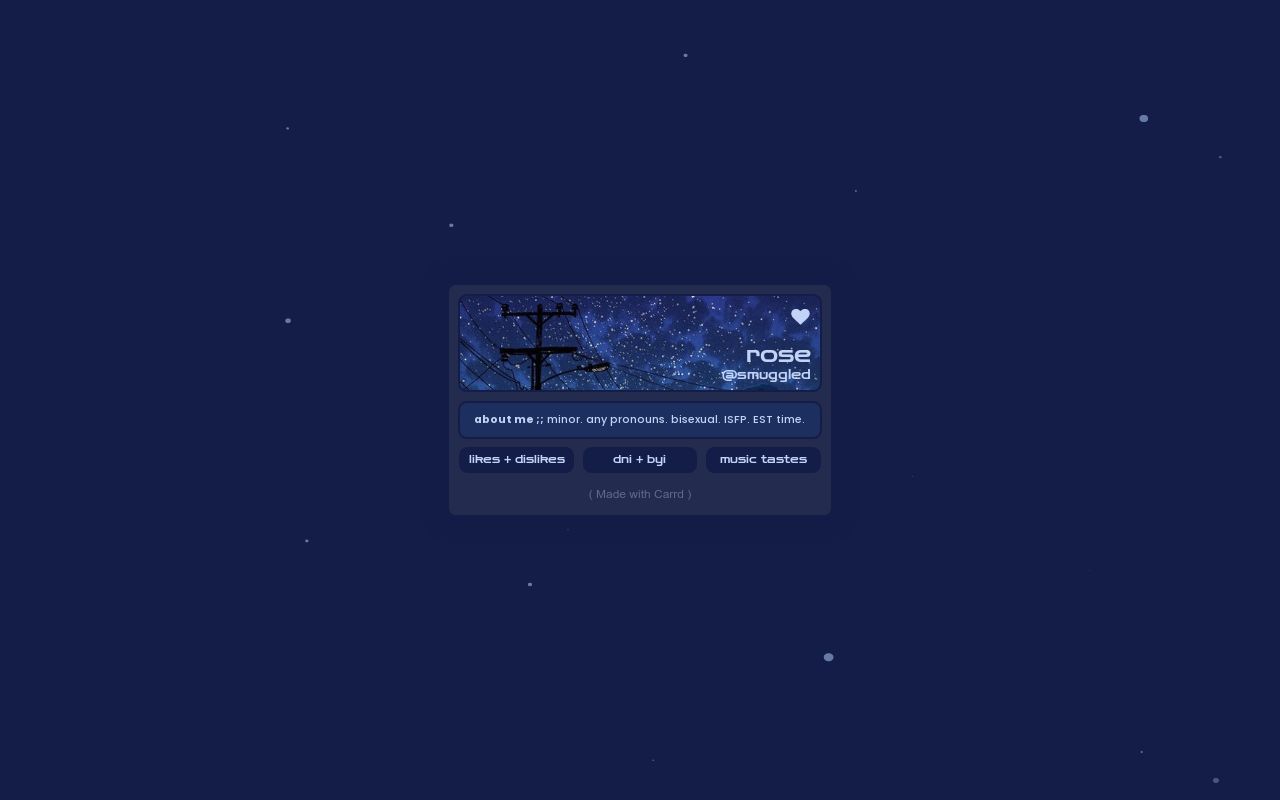 Carrd profile picture for @smuggled